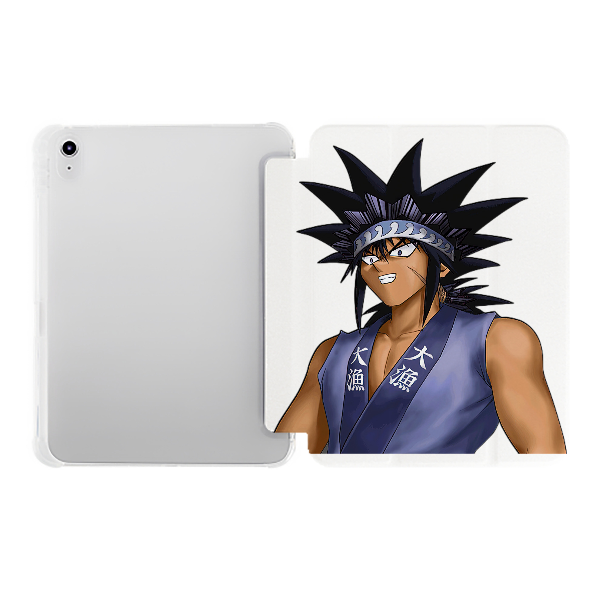 （画像用） 遊☆戯☆王 Yu-Gi-Oh! IPad ケース ペン収納付き 三つ折りスタンド PUレザー×シリコン 対応機種9.5/10.5/10.9インチ